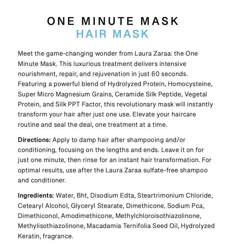 The One Minute Hair Mask